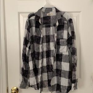 Plaid Shirt - Grey/White/Black